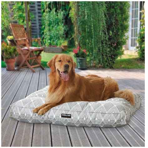 Kirkland Signature Square Tufted Indoor And Outdoor Pet Bed Grey Multi