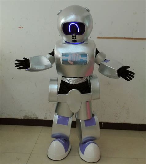 Sx0727 Led Light Eyes Robot Mascot Costume For Adult To Wear For Sale