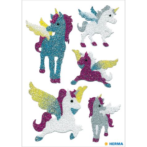Stickers Unicorns Diamond Glittery