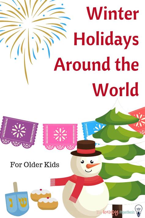 A Snowman And Christmas Tree With The Words Winter Holidays Around The