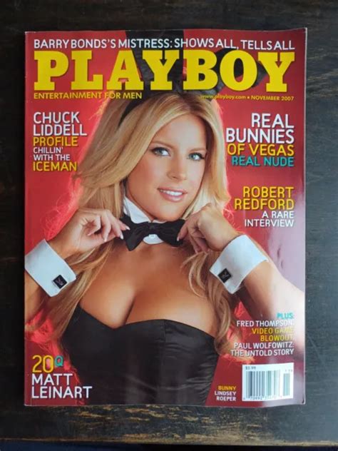 PLAYBOY MAGAZINE NOVEMBER 2007 Playmate Lindsay Wagner Real Vegas