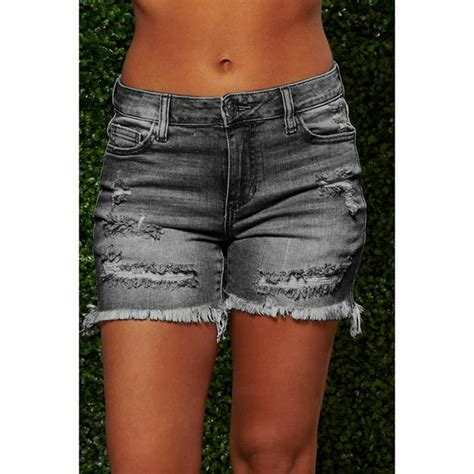 Sysea Holes Style Women Ripped Jeans Shorts