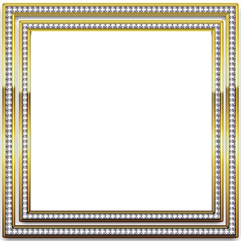 Gold And Silver Transparent Frame With Diamonds Photo Art Frame Gold