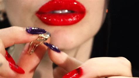 Mistress Misha Goldy Lipstick Jewelry Nails Fetish 4k