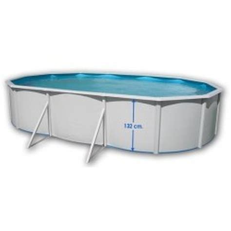 White Oval TOI Prestige 132 Cm Steel Pool With Sand Filter Brycus