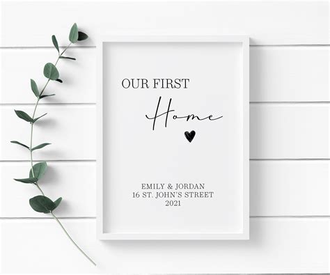 Our First Home Frame Etsy