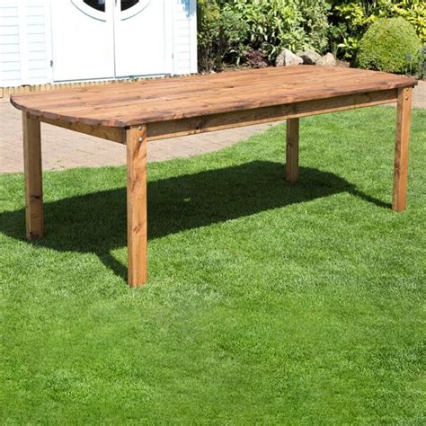 Large Rectangular Wooden Garden Table 8 Seater