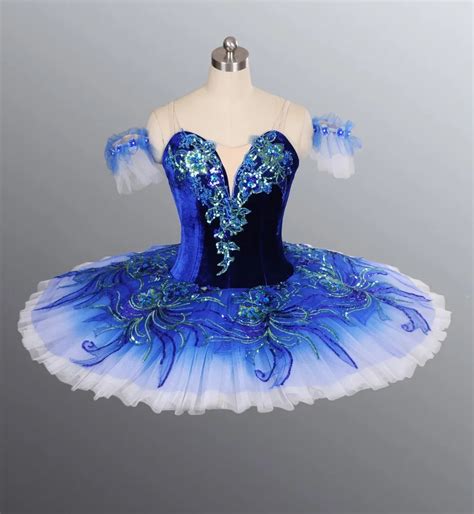 Blue Bird Tutu Adult Girls Professional Ballet Tutus Blue Classical Ballet Stage Costume For