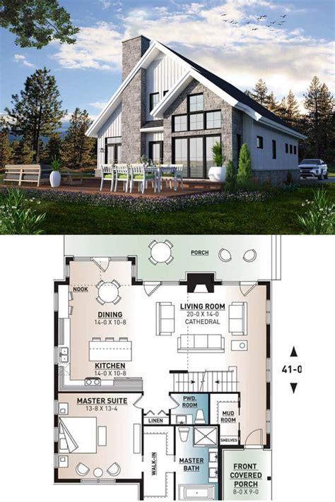 Quaint 3 Bedroom 2 Story Cottage Ideal For Lake Setting Floor Plan