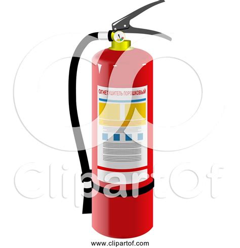 Clipart Of Man Using Fire Extinguisher