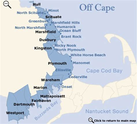 Map Of Cape Cod Towns And Villages