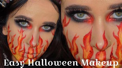 Easy Halloween Makeup Fire Makeup Youtube