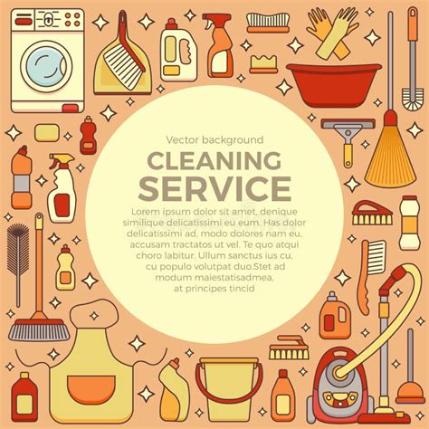 Household Cleaning Supplies Stock Vector Illustration Of Duster Maid
