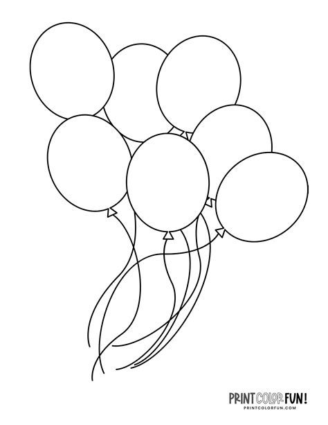 Party Balloon Coloring Pages At