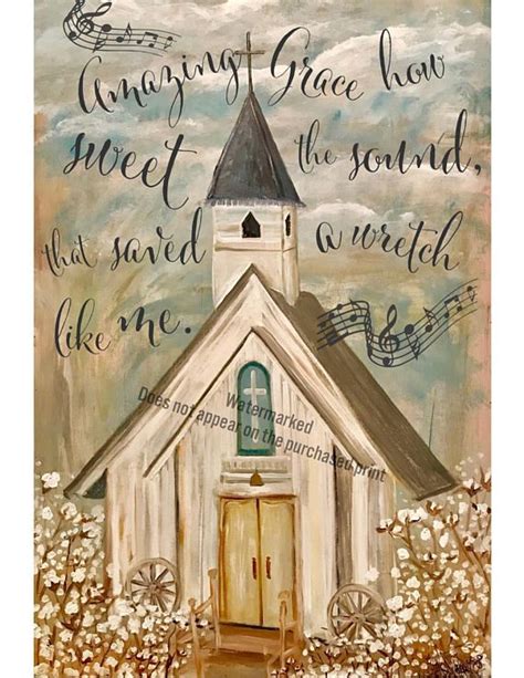 This Is A Print From The Original Painting “church In A Cotton Field