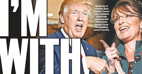 New York Daily News Rips Sarah Palin S Stupid Endorsement Of Donald Trump Huffpost Latest News