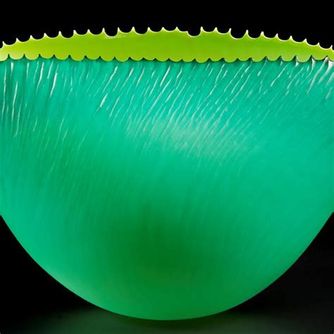 Laura Birdsall Fin Bowl In Green And Lime Vessel