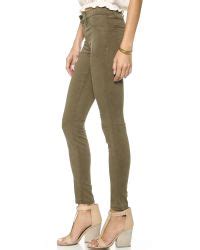 Lyst J Brand Mid Rise Super Skinny Jeans In Green