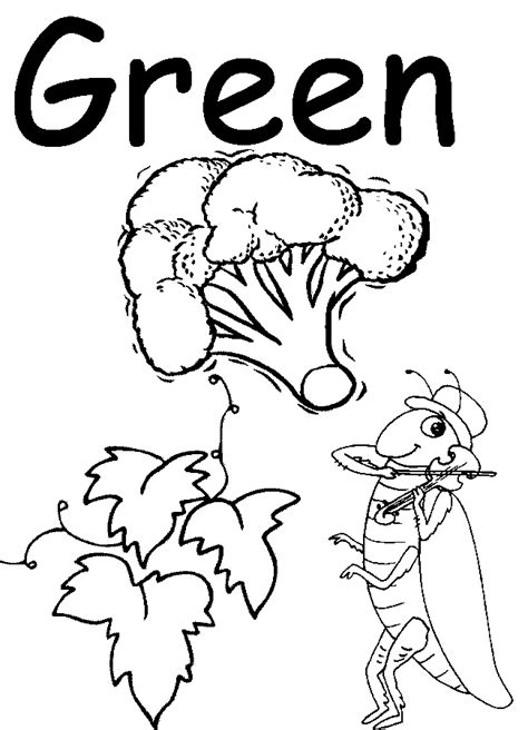 Free The Color Green Coloring Pages Download Free The Color Green