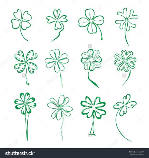 4 Leaf Clover Drawing At Getdrawings Free Download