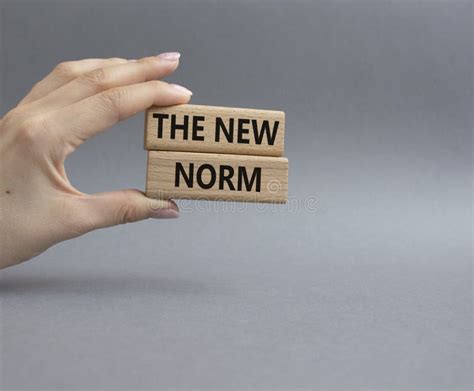 The New Norm Symbol Concept Words The New Norm On Wooden Blocks