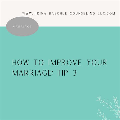 How To Improve Your Marriage Tip Three — Relationship Therapy Raleigh Nc