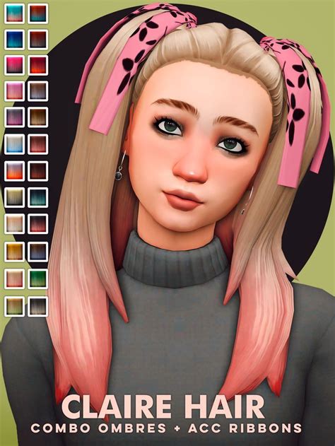 Claire Hair Rework Serenity Sims Sims Hair Sims 4
