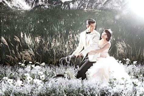 I feel like this is a picture from the 80s or something. Cheap Clothing Online: 50 Taecyeon & Guigui Wedding photos ...