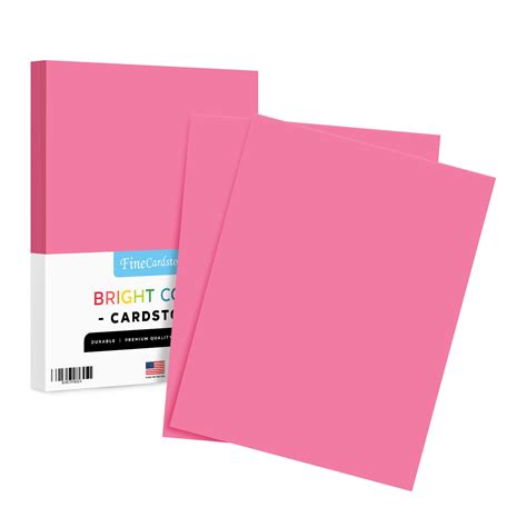 Premium Colored Card Stock Paper 50 Sheets Pack Superior Thick 65lb