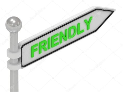 Friendly Arrow Sign With Letters — Stock Photo © Naraytrace 12046790