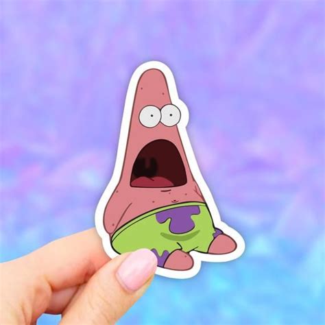 Patrick Sticker Surprised Patrick Meme Sticker Spongebob Decal