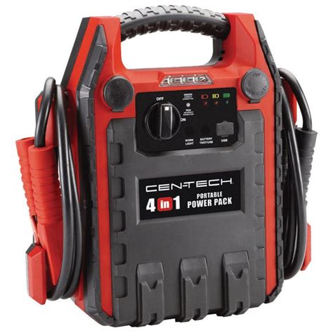 630 Peak Amp Portable Jump Starter And Power Pack With 250 Psi Air Com