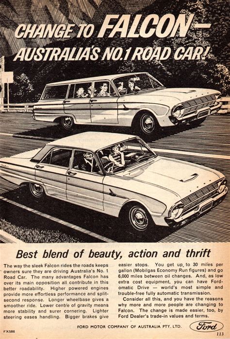 1963 Xl Ford Falcon Sedan And Wagon Aussie Original Magazine