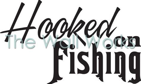 Hooked On Fishing Wall Sticker Vinyl Decal The Wall Works