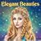 Elegant Beauties Grayscale Coloring Book Coloring Book For Adults Beautiful Hair Designs