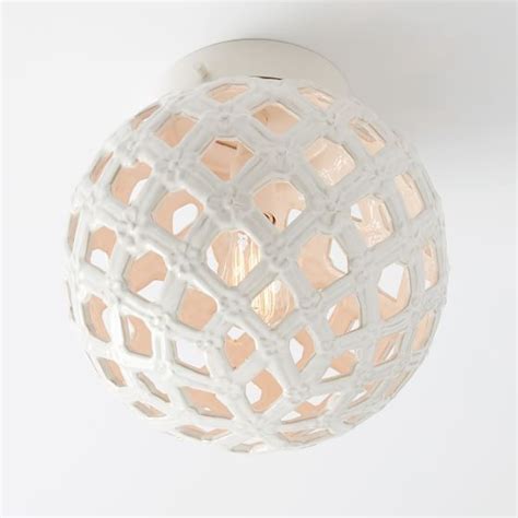Lattice ™ is a collection of acoustic baffles that are suspended or direct fixed to ceiling space. Ceramic Lattice Flushmount | Ceiling lights, Lattice ...