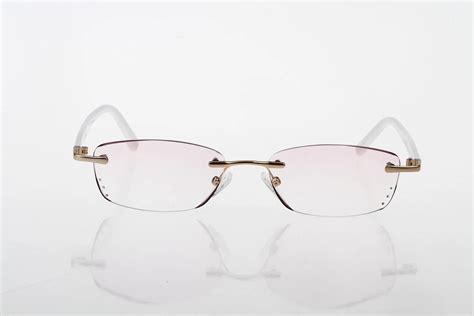 top quality titanium alloy reading glasses for women eyewear brand designer metal rimless