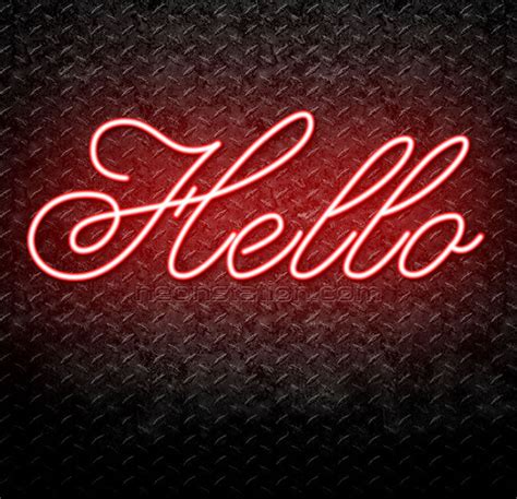 Hello Neon Sign For Sale Neonstation