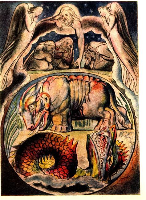 William Blake Behemoth And Leviathan Watercolour Art Art Prints Fine Art