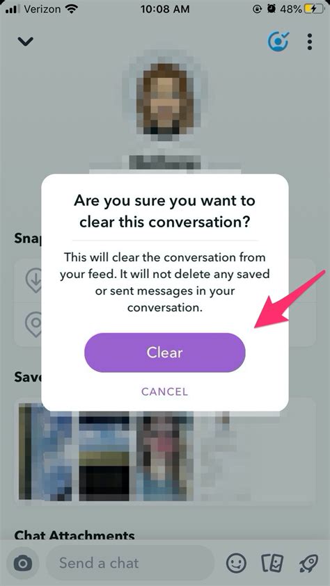 how to delete saved chats in snapchat