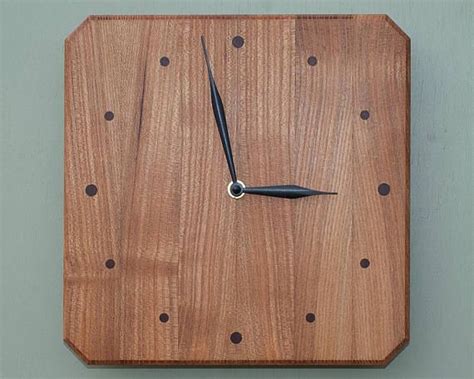 Wall Clock From Quartersawn Elm Wood Clocks Rustic Wall Clocks