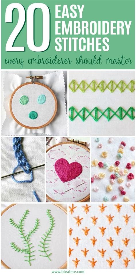 20 easy embroidery stitches every embroiderer should master ideal me hand embroidery