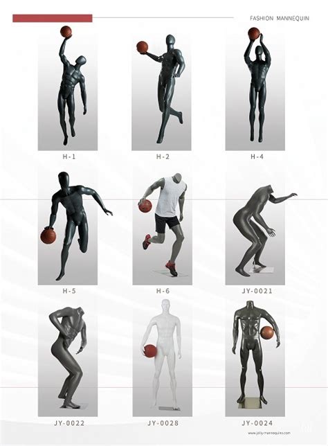Jolly Mannequins Grey Matte Male Sport Mannequin Playing Basketball