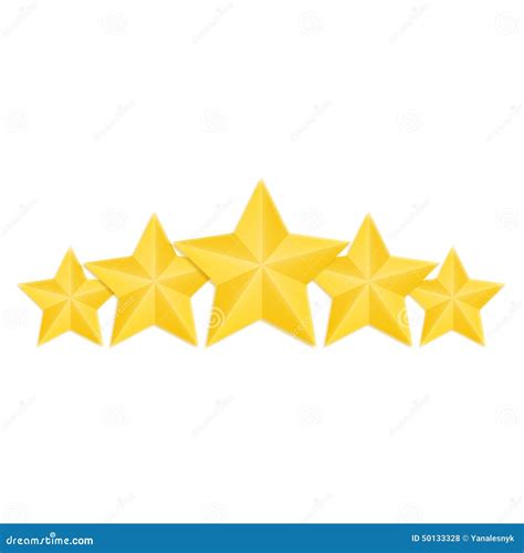 Isolated Golden Stars Rating Set Vector Stock Vector Illustration Of