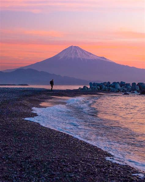 🇯🇵 Sunrise Over Mt Fuji Seen From Miho No Matsubara Japan By Callum