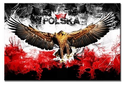Obraz Abstrakcja Polska OrzeŁ GodŁo Flaga Kibica 8376981592 Allegropl