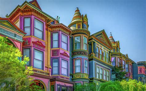 Victorian Painted Ladies San Francisco Photograph By Marcy Wielfaert