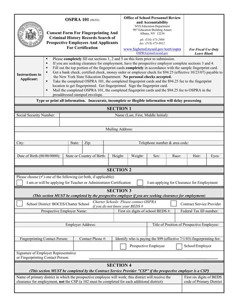 Ospra 101 Form ≡ Fill Out Printable Pdf Forms Online