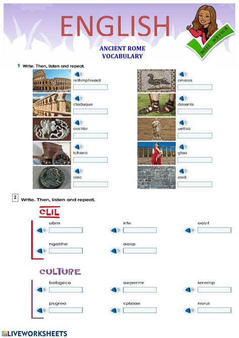 Ancient Rome Worksheet Live Worksheets