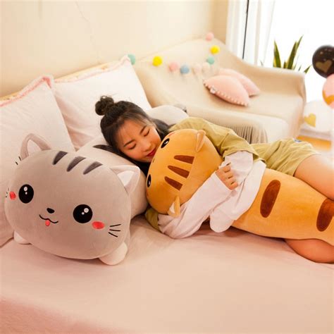 Giant Cat Pillow Plush Toy Squishy Stuffed Goods Shopi